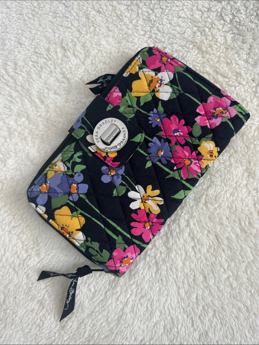 New Vera Bradley Quilted Floral Wildflower Garden Crossbody Purse Bag Wallet Set - Picture 4 of 9